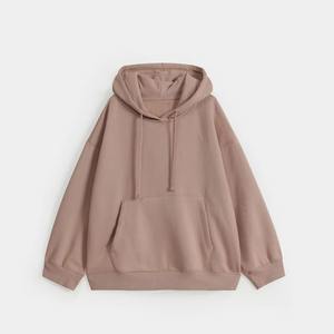 Sweat à capuche pour femme sur mesure, épaules tombantes, logo sur le devant, haute qualité, marque privée, streetwear d'hiver, vente en gros - Product Image 1