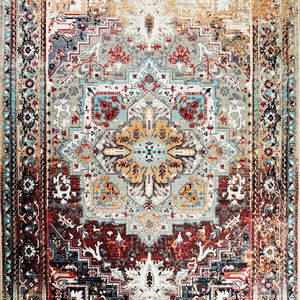 Alfombra Turca Adiva Tejida a Máquina, Lavable, con Base de Poliéster Antideslizante, Diseño Geométrico, Venta al Por Mayor, Exportación a Gaziantep, para el Hogar - Product Image 1