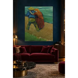 Impresión en lienzo de Fida Van Gogh: Amantes abrazándose junto a la orilla - Product Image 4