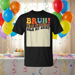 Maglietta Personalizzabile per il 8° Compleanno dei Bambini, Regalo Promozionale Perfetto per il Giorno Speciale dei Piccoli - Product Image 3