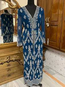 Caftán Marroquí Recto de Dubái, Abaya Árabe Modesta, Maxi Vestido con Detalles Bordados a Mano, Vestido de Novia, Ropa de Fiesta, Estilo Playero, ODM - Product Image 2