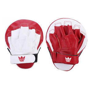 Best Sale Curved Shape Leather MMA Gloves Focus Mitts Boxing/<b>Kick</b> Boxing Hand <b>Shield</b> Customizable Moisture Wicking Hook Loop - Product Image 1