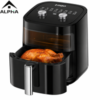 Nouvelle Friteuse à Air Mécanique 2026 de 4,5L, 5L, 6L, 8L, 10L, 12L avec Fenêtre Visible, Température Réglable et Minuteur, Cuisson Sans Huile pour Cuisine Domestique