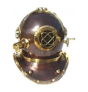 Casco de buzos de buceo de latón en miniatura náutico de tendencia superior Casco de decoración de exhibición de oficina en casa antiguo al mejor precio. - Product Image 2