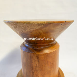 Tabouret en bois de suar écologique, fait à la main avec du bois naturel pour le salon, la terrasse ou les meubles de maison - Product Image 4