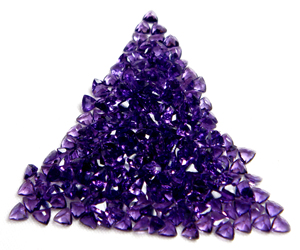 Piedras preciosas sueltas de corte facetado en forma de trillón de piedra púrpura amatista natural de proveedor al por mayor mejores precios comprar en línea - Product Image 2