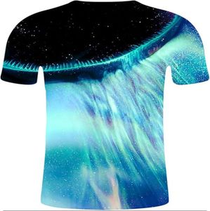 Camiseta de algodón 100% de manga corta azul cielo para hombre de la mejor calidad, Top de cuello de punto transpirable con pantalla de seda, superventas - Product Image 2
