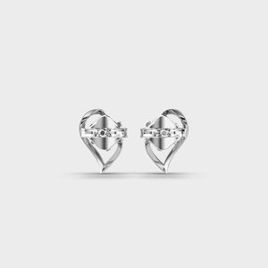 IGI Certified Lab Grown Diamond Heart Shape Stud <b>Earrings</b> <b>Solid</b> 925 Sterling <b>Silver</b> Minimalist Solitaire Love <b>Earrings</b> - Product Image 4