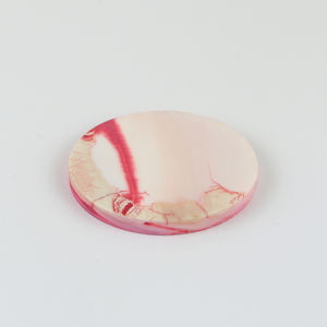 100% naturel rose à facettes coupe vadrouille pierre précieuse semi-précieuse forme de plaque ronde en vrac pour la fabrication de bijoux au prix de gros - Product Image 4