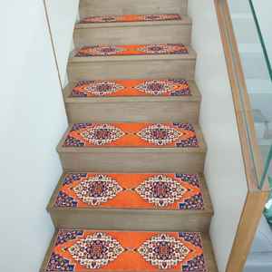 Tapis imprimé : Tapis Kilim Step, Tapis Step personnalisé, Tapis lavable - Product Image 4