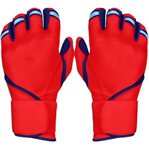 Vente en gros de gants de batteur de baseball personnalisés, poignets longs, cuir de sublimation, gants de sport pour adultes BBG-0009 - Product Image 1