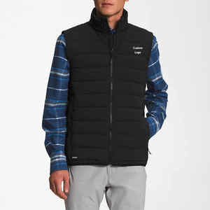 Gilet sans manches matelassé d'hiver pour homme, personnalisé, écologique, respirant, en duvet de canard, imperméable, col montant - Product Image 1