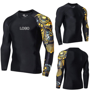 Hombre Manga Larga UPF 50 + Capa Base Skins Performance Fit Compresión Maa Bjj Rash Guard - Product Image 3