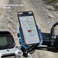 MOTOCENTRIC Moto Téléphone Mont Absorbant Rapide Libération Vélo Support de Téléphone 360 ° Rotation pour Moto Scooter Vélo