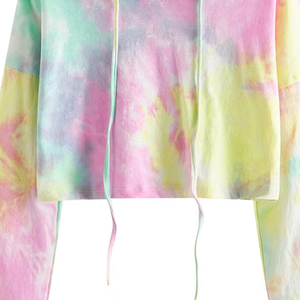 High Quality Custom Printing Polyester Short Hooded <b>Top</b> for <b>Women</b> New Casual <b>Winter</b> Crop Sweatshirt Front OEM ODM - Product Image 5
