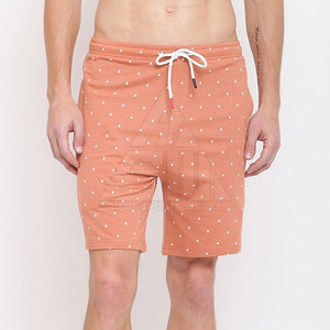 Ligero 100% algodón sólido Casual hombres pantalones cortos cómodos cintura elástica transpirable ecológico para la venta en línea - Product Image 1