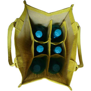 2024 mejor venta de alta calidad al por mayor botella de vino bolsa de regalo Latesh nuevo diseño con mango de bambú y patrón de letras - Product Image 3