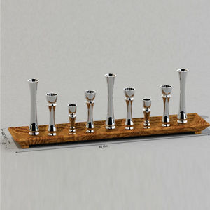 Candelabro Largo de Metal de Aluminio Color Plata Decorativo para el Hogar, Diseño Americano, Portavelas Votivo para Decoración Navideña - Product Image 2