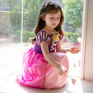 Disfraz de Princesa Rapunzel para Niñas, Traje Medieval con Peluca, Estilo Vintage, Disfraces de Películas y Series de TV para Niños - Product Image 2
