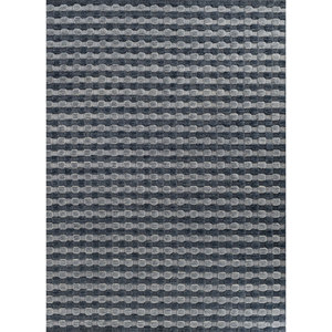 Alfombra de Lana Tejida a Mano con Diseño Geométrico Clásico Azul Contorno HWL-474, Rectangular, para Sala de Estar, Decoración del Hogar y Uso en Pasillos - Product Image 1