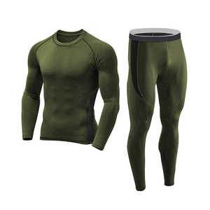Ropa Deportiva de Compresión para Hombre, Conjuntos de Gimnasio, Camiseta de Manga Larga, Pantalones Ajustados para Fitness y Running - Product Image 2