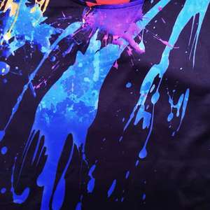 Camiseta deportiva de secado rápido para hombre de poliéster con impresión por sublimación personalizada OEM 100% algodón manga corta tela de punto de alta calidad - Product Image 6