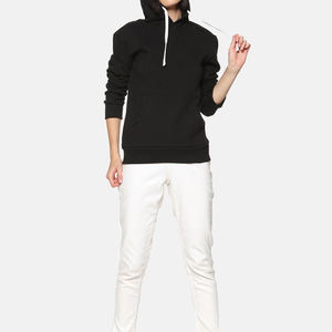 Sudadera con capucha con estampado personalizado para mujer Sudadera con capucha Casual Log Printed Tops Otoño Invierno Pullover Hoodies Color negro - Product Image 5