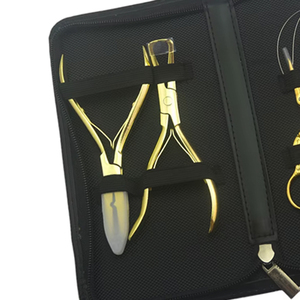 Alicates para Extensiones de Cabello de Acero Inoxidable Plateado, Tijeras para Remover, Agujas de Crochet, Juego de Herramientas Profesionales para Uso Doméstico IMANS - Product Image 3