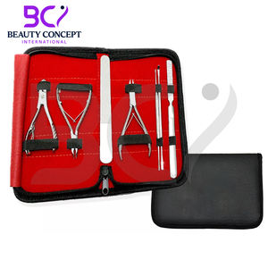 Coupe-ongles en acier inoxydable, lime à ongles, kit de manucure et pédicure, instruments de podologie, ensemble de 7 pièces, durable, professionnel - Product Image 6