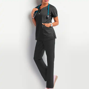 L'hôpital médical de textile tissé adapté aux besoins du client frottent les uniformes pour les femmes - Product Image 5