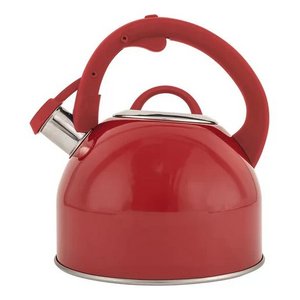 Bollitore Inox (2,5Lt) DECO GLAMOUR con fischietto Rosso NGD24010 - Product Image 1
