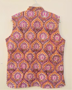 Chaqueta con estampado de bloques florales, chaquetas indias hechas a mano Vintage bohemias para mujer, ropa informal de invierno sin mangas, el mejor regalo para ella - Product Image 6