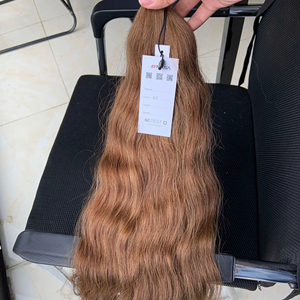 Precio al por mayor Extensiones de cabello a granel Cabello humano vietnamita Double Drown 100 gramos Colores claros 14 pulgadas - Product Image 1