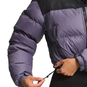 Chaquetas acolchadas con cremallera recortada para mujer, de poliéster 100% Material, ropa de moda de invierno de doble Panel, abrigos acolchados de burbujas para mujer - Product Image 2