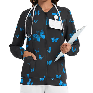 Uniformes Médicos para Mujer al por Mayor, Uniformes Quirúrgicos de Rayón y Elastano, Chaquetas de Hospital Elásticas para Enfermería, Impresión por Sublimación - Product Image 1