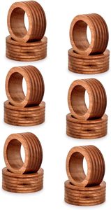 Servilletero de madera de acacia Diseño clásico de mariposa para una cena elegante para reuniones familiares diarias o Bodas de primavera - Product Image 4