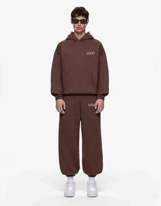 เสื้อมีฮู้ดแบบสวมหัวและกางเกงจ็อกเกอร์ชุดวอร์มใช้ได้ทั้งชายหญิงโอเวอร์ไซส์ทำโลโก้ได้ตามน้ำหนักสองชั้นใส่500GSM เฟรนช์เทอร์รี่ออกแบบได้ตามต้องการ - Product Image 1