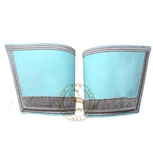 Masonic Regalia Lodge Gauntlet Cuffs Liso con flecos plateados Craft Officer Cuff con logotipo personalizado Puños masónicos de tamaño personalizado - Product Image 6