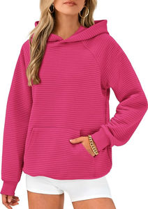 Women's <b>Winter</b> Lined Front Logo Hooded Pullover Sweatshirt Long-Sleeve Pocket Stylish 100% Organic Cotton Casual <b>Tops</b> - Product Image 6