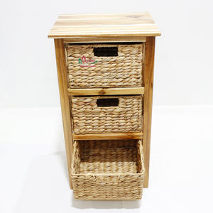 Artex Dong Thap usine Vietnam fait à la main jacinthe d'eau jonc de mer armoire de rangement organisateur étagère unité - Product Image 2