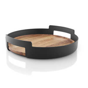 Bandejas de servicio clásicas, Juego de 2 utensilios de cocina para el hogar, Hotel, restaurante, bandeja para servir té y café, suministros de Hotel de forma redonda - Product Image 5