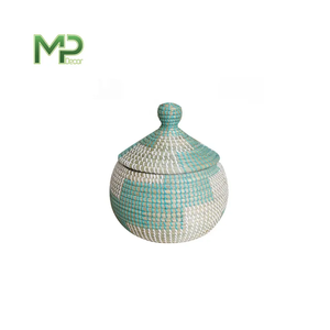 Ensemble fait à la main de paniers de rangement en bambou naturel avec couvercles Style traditionnel pratique et populaire - Product Image 2
