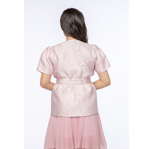 Nuevo modelo de ropa personalizada para niñas, OEM ODM, escote en forma de V, manga corta, camisa para niñas, chaqueta de fabricación mayorista - Product Image 2