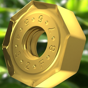 M6330 Cutting & Forming <b>Tools</b> PVD Coated Gold Milling Insert ISO ONMX 060508SR-F D.5.7mm Pack of 10 - Product Image 3