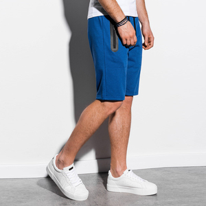 Pantalones cortos de chándal con logotipo de marca personalizado de alta calidad, pantalones cortos de diseñador sólidos hasta la rodilla con dobladillo crudo de lana de algodón esencial de peso pesado - Product Image 3