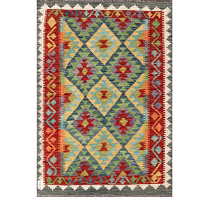 Alfombra Imaco Maimana Afganistán, Alfombra Kilim de 146 x 101 cm, Juego de Alfombras - Product Image 1