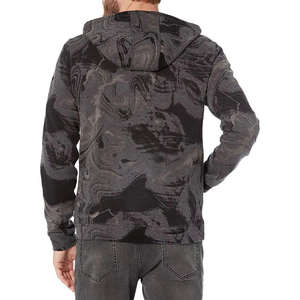 Sweat à capuche délavé pour homme, fabrication OEM, logo personnalisé, pull-over, design de qualité supérieure - Product Image 2