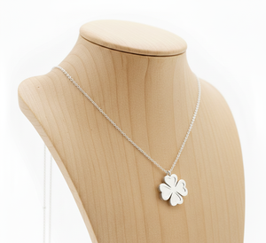 Collier pendentif feuille de trèfle minimaliste moderne Rudra Gems pour femmes, plaqué or rose, argent sterling, bijoux, cadeau de Noël, fête - Product Image 6