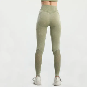 Cravate Die Yoga Legging OEM Service femmes taille haute élastique Yoga Leggings pantalon Gym Fitness porter sans couture Legging serré dames - Product Image 6