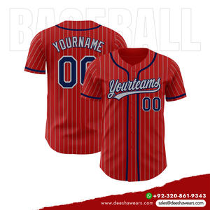 Camisetas de béisbol Botón completo Diseño personalizado Uniformes deportivos de equipo Material de poliéster ligero para entrenamiento y juegos - Product Image 3